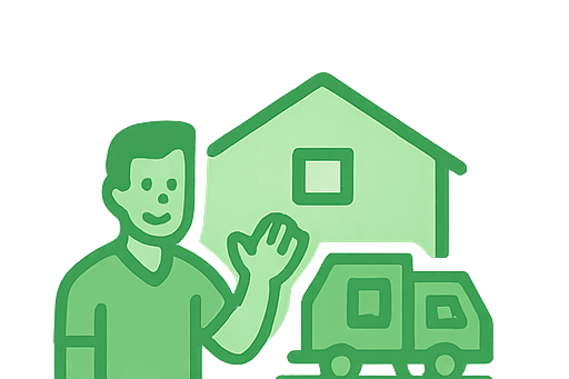 Homeowner with dumpster for residential project